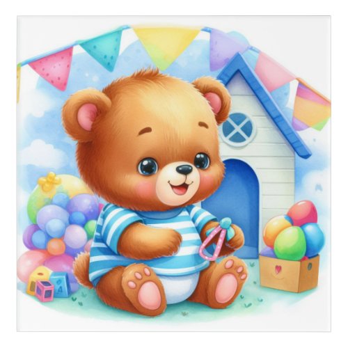 Cute Baby Bear Boy Acrylic Print