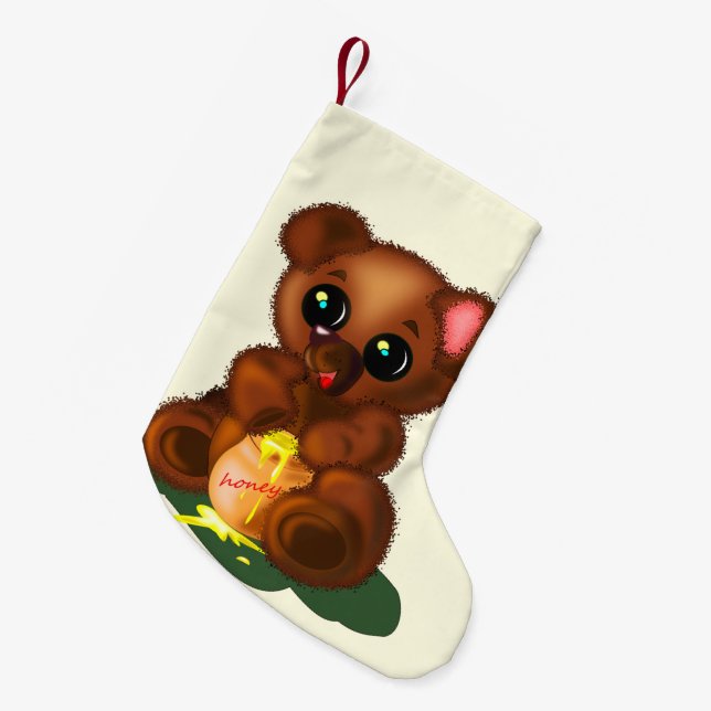 Cute Baby Bear Christmas Stocking (Front (Hanging))
