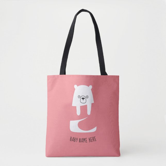CUTE BABY BEAR | Dad Mom Daughter Son Family Baby  Tote Bag (Front)