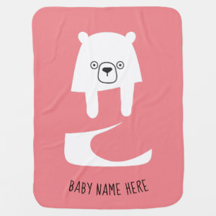 CUTE BABY BEAR   Dad Mom Daughter Son Family Blanket