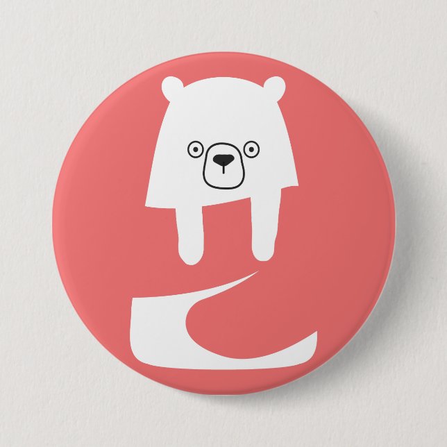 CUTE BABY BEAR | Dad Mom Daughter Son Family Button (Front)