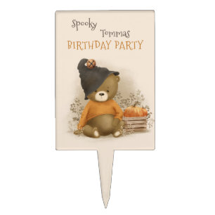Cute Baby Bear Halloween Cake Topper