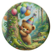 Cute Baby Bear Happy Birthday Party Chocolate Covered Oreo (Front)
