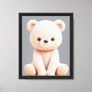 Cute Baby Bear Nursery Canvas Print