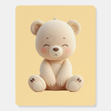 Cute Baby Bear Nursery Wall Art