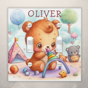 Cute Baby Bear Personalized Light Switch Cover