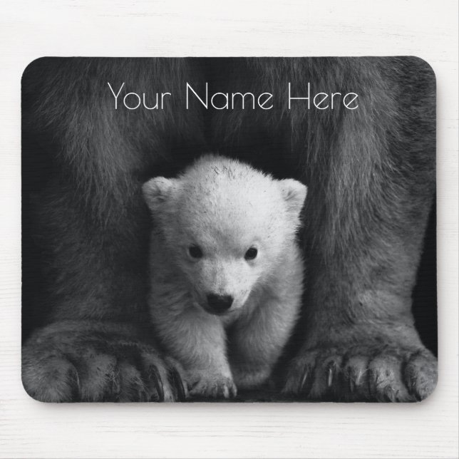 Cute Baby Bear Personalized Mouse Pad (Front)