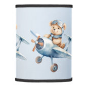 Cute Baby Bear Pilot Blue Airplane Beautiful Lamp Shade (Right)