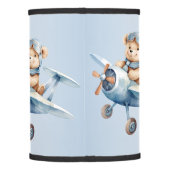 Cute Baby Bear Pilot Blue Airplane Beautiful Lamp Shade (Back)