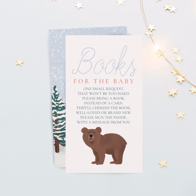 Cute Baby Bear Winter Books For Baby Enclosure Card (Creator Uploaded)