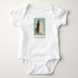 Cute Baby Bear with Mama and Papa Bodysuit