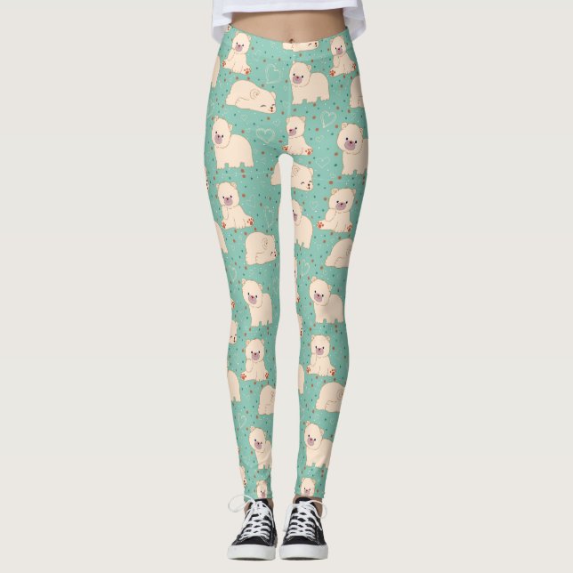 Cute Baby Bears Leggings (Front)