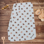 Cute Baby Bears Pattern Personalized Baby Blanket at Zazzle