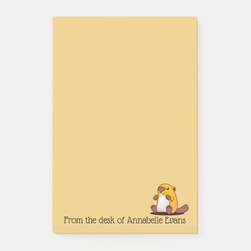 Cute Baby Beaver Post_it Notes