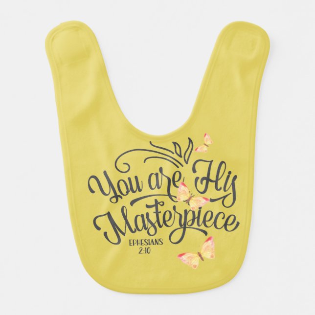 Cute Baby Bib Bible Quote From Ephesians (Front)