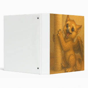 Cute baby big eye gryphon scratching post fantasy 3 ring binder