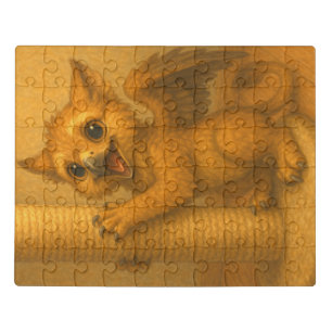 Cute baby big eye gryphon scratching post fantasy jigsaw puzzle