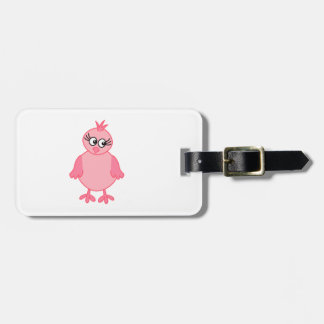 Cute Baby Bird, Pink. Luggage Tag