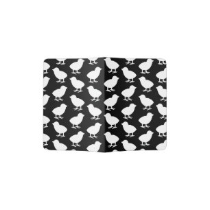 Cute Baby Birds Pattern Ducklings Silhouettes Passport Holder