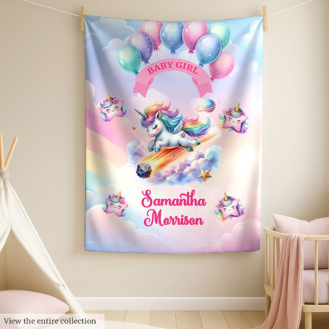 Cute Baby Blanket Unicorn Rainbows Clouds Pastel (Cute Baby Blanket Unicorn Rainbows Clouds Pastel)