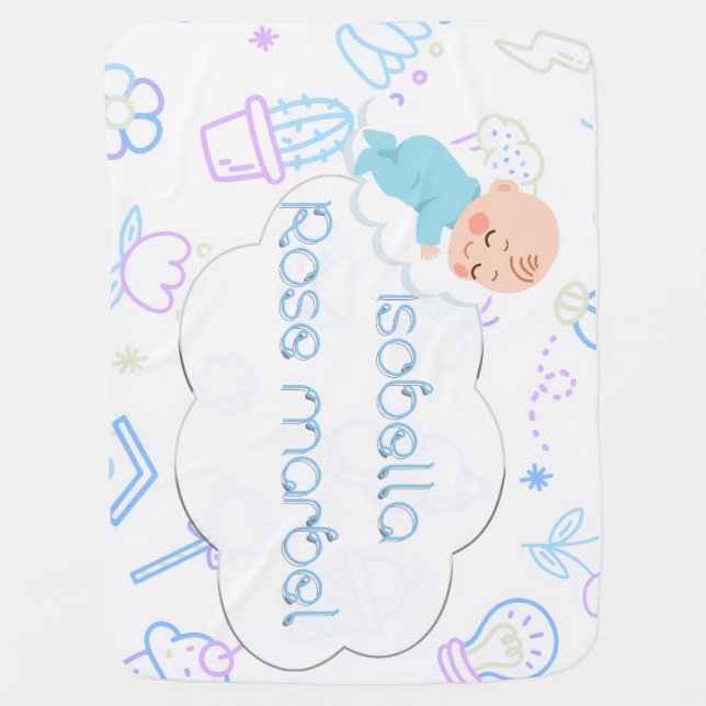 Cute baby blankt baby blanket (Front)