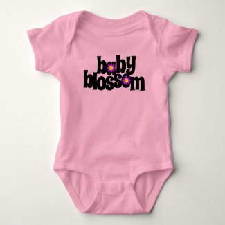 Cute Baby Blossoms Smiling Purple Daisies Baby Bodysuit