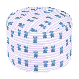 Cute baby blue elephant pouf