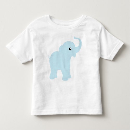 Cute baby blue elephant toddlers kids t_shirt