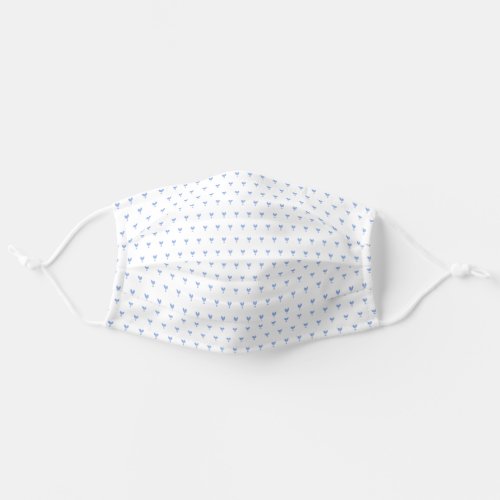 Cute baby blue hearts pattern cloth face mask