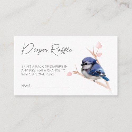Cute Baby Blue Jay Baby Shower Enclosure Card