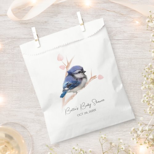 Cute Baby Blue Jay Baby Shower Favor Bag