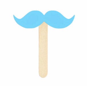 Cute Baby Blue Mustache Photo Prop Cutout