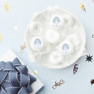 Cute Baby Blue Rainbow Calligraphy Birthday Life Saver® Mints