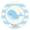 Cute Baby Blue Whale; Stripes