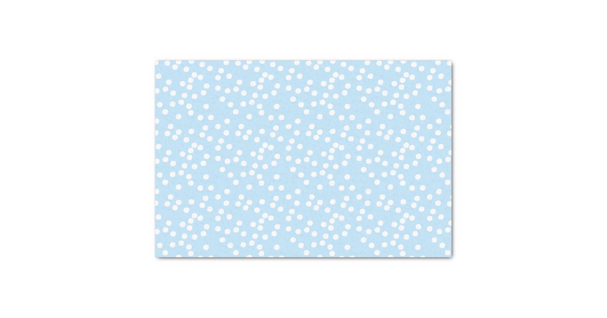 Cute Baby Blue & White Confetti / Polkadots Tissue Paper | Zazzle