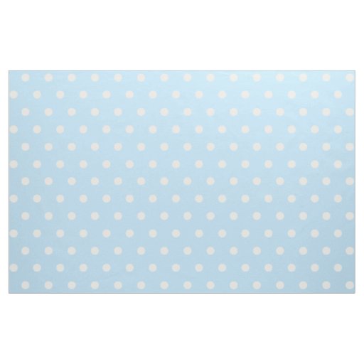 Cute Baby Blue White Retro Polka Dots Pattern DIY Fabric