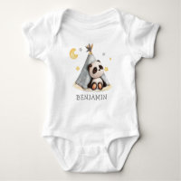 Cute Baby Boho Panda Birthday