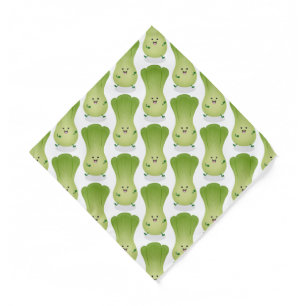 Cute baby bok choy cartoon illustration bandana