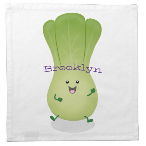 Cute baby bok choy cartoon illustration cloth napkin