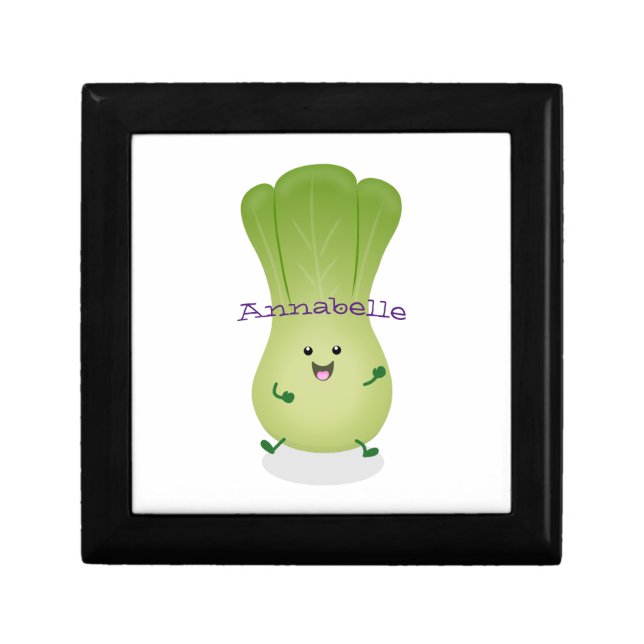 Cute baby bok choy cartoon illustration gift box (Front)