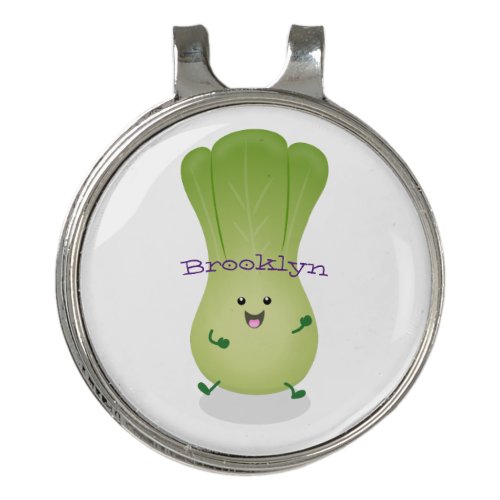 Cute baby bok choy cartoon illustration golf hat clip