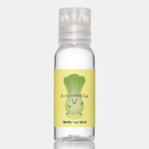 Cute baby bok choy cartoon illustration hand sanitizer
