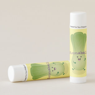 Cute baby bok choy cartoon illustration lip balm