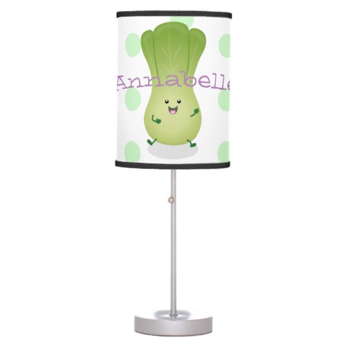 Cute baby bok choy cartoon illustration table lamp