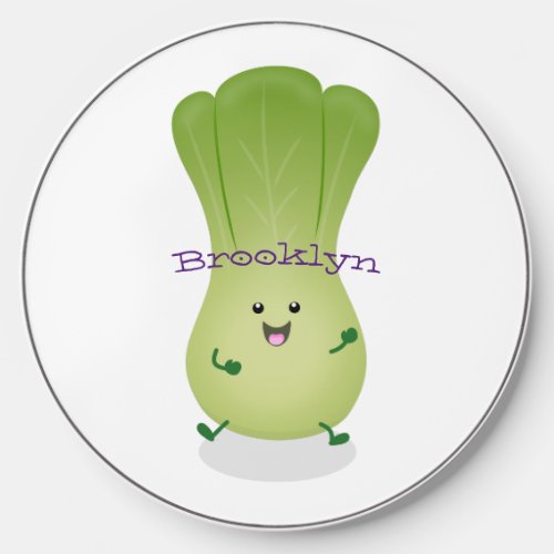Cute baby bok choy cartoon illustration wireless charger 
