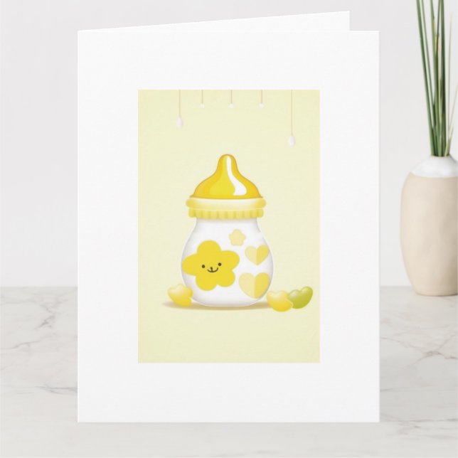 Cute Baby Bottle  Card (Front)