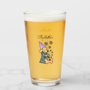 Cute Baby Boy Blue and Black Elegant Funny Dog Glass