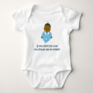Cute Baby Boy (Dark) Baby Bodysuit