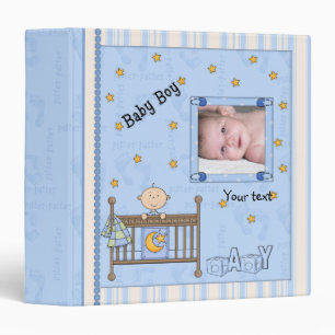 Cute Baby Boy design 3 Ring Binder