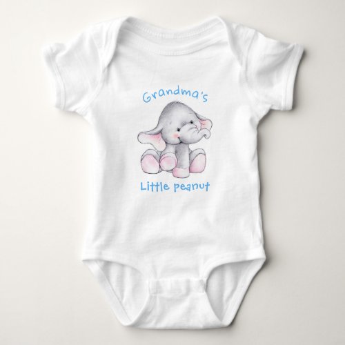 Cute Baby Boy Elephant Little Peanut Baby Bodysuit